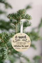 Load image into Gallery viewer, A Sweet Friendship Refreshes The Soul Christmas Ornament - Get 30% OFF + FREE Shipping When You Order 10 Or More.