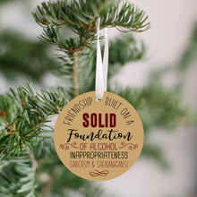 Load image into Gallery viewer, Friendship Built On Alcohol Christmas Ornament - Get 30% OFF + FREE Shipping When You Order 10 Or More.