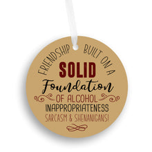 Load image into Gallery viewer, Friendship Built On Alcohol Christmas Ornament - Get 30% OFF + FREE Shipping When You Order 10 Or More.