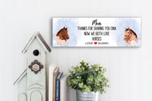 Load image into Gallery viewer, Shared DNA Love Horses Personalized Mother's Day Sign