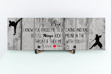 Load image into Gallery viewer, Ninja Kick Personalized Mother's Day Sign
