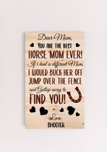 Load image into Gallery viewer, Best Horse Mom Ever Personalized Sign