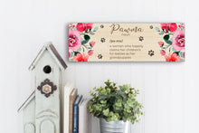 Load image into Gallery viewer, Pawma Definition Mother's Day Sign