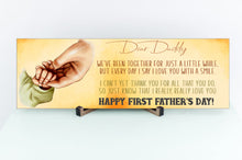 Load image into Gallery viewer, First Father's Day Father's Day Sign