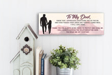Load image into Gallery viewer, To My Dad Daughter Father's Day Sign