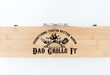 Load image into Gallery viewer, Better When Dad Grills It Father's Day Bamboo BBQ Set