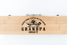 Load image into Gallery viewer, Better When Grandpa Grills It Father's Day Bamboo BBQ Set