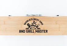Load image into Gallery viewer, World's Best Dad And Grill Master Father's Day Bamboo BBQ Set