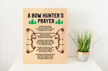 Load image into Gallery viewer, Bow Hunter's Prayer Plywood Sign