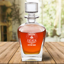 Load image into Gallery viewer, Number One Father Personalized Whiskey Decanter