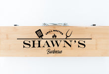 Load image into Gallery viewer, Personalized Grill Master Bamboo BBQ Set