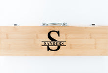 Load image into Gallery viewer, Personalized Monogram Bamboo BBQ Set
