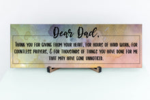 Load image into Gallery viewer, Thank You Dad Father's Day Sign