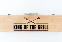 Load image into Gallery viewer, King Of The Grill Father's Day Bamboo BBQ Set