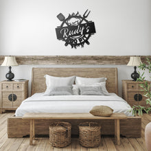 Load image into Gallery viewer, Personalize BBQ Pit Metal Wall Art
