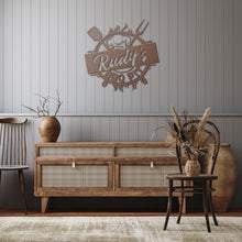 Load image into Gallery viewer, Personalize BBQ Pit Metal Wall Art
