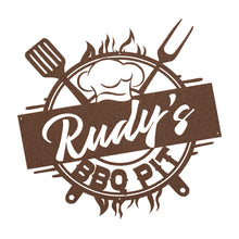 Load image into Gallery viewer, Personalize BBQ Pit Metal Wall Art
