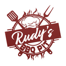 Load image into Gallery viewer, Personalize BBQ Pit Metal Wall Art
