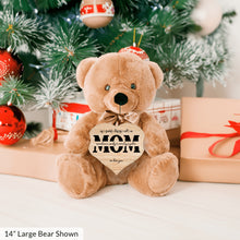 Load image into Gallery viewer, Mom Monogram Teddy Bear with Heart Sign- PERSONALIZED - PRICE INCLUDES FREE SHIPPING
