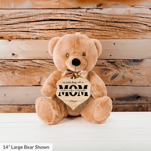 Load image into Gallery viewer, Mom Monogram Teddy Bear with Heart Sign- PERSONALIZED - PRICE INCLUDES FREE SHIPPING
