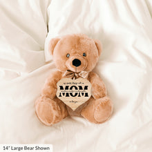 Load image into Gallery viewer, Mom Monogram Teddy Bear with Heart Sign- PERSONALIZED - PRICE INCLUDES FREE SHIPPING
