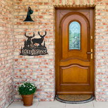 Load image into Gallery viewer, Bad Boys Two Buck Deer Metal Wall Art
