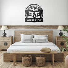 Load image into Gallery viewer, Camp Fire Monogram Metal Wall Art
