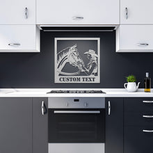 Load image into Gallery viewer, Cowgirl With Horse Metal Wall Art
