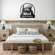 Load image into Gallery viewer, Deer Monogram Metal Wall Art
