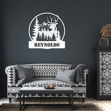 Load image into Gallery viewer, Deer Monogram Metal Wall Art
