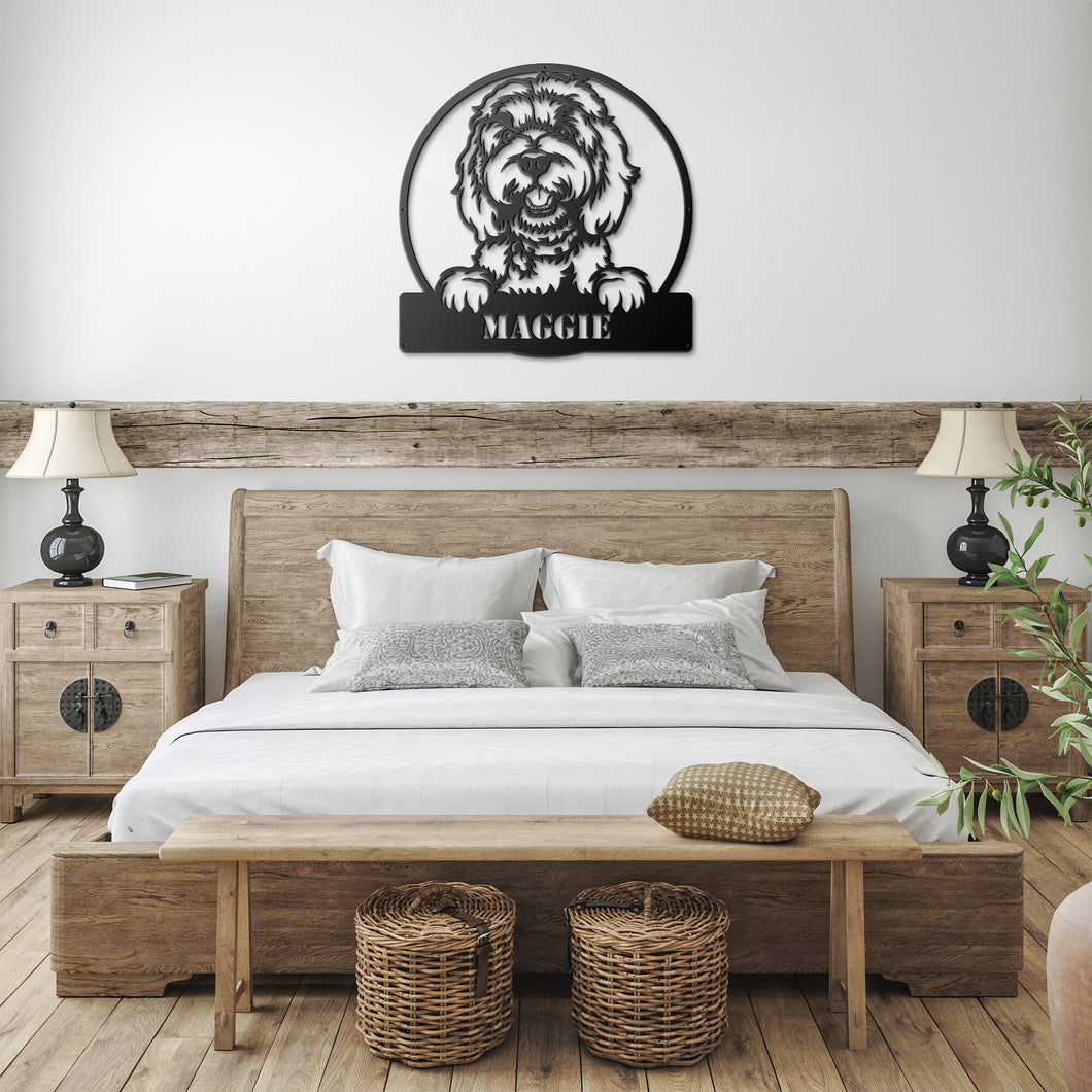 Labradoodle Metal Wall Art