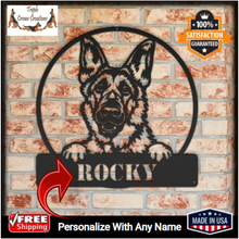 Load image into Gallery viewer, German Shepherd Metal Art
