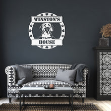 Load image into Gallery viewer, Peeking Dachshund&#39;s House Metal Wall Art
