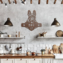 Load image into Gallery viewer, Peeking French Bulldog Metal Address Wall Art

