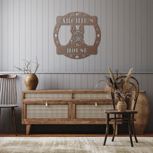 Load image into Gallery viewer, Peeking French Bulldog&#39;s House Metal Wall Art
