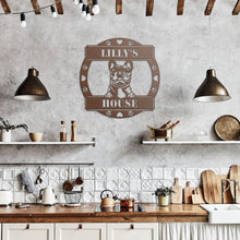 Load image into Gallery viewer, Peeking French Bulldog&#39;s House Metal Wall Art
