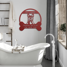 Load image into Gallery viewer, Peeking French Bulldog&#39;s House Metal Wall Art
