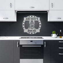 Load image into Gallery viewer, Peeking French Bulldog&#39;s House Metal Wall Art
