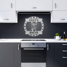 Load image into Gallery viewer, Peeking French Bulldog&#39;s House Metal Wall Art

