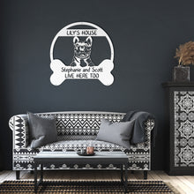 Load image into Gallery viewer, Peeking French Bulldog&#39;s House Metal Wall Art
