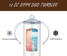 Load image into Gallery viewer, 12oz Sublimation Blank Sippy Cup with Duo lid
