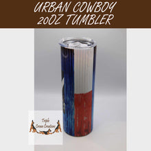 Load image into Gallery viewer, Urban Cowboy/Texas Barn/Bud and Sissy 20 ounce Skinny Tumbler
