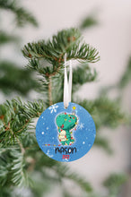 Load image into Gallery viewer, Personalized Boys Dinosaur Christmas Ornament
