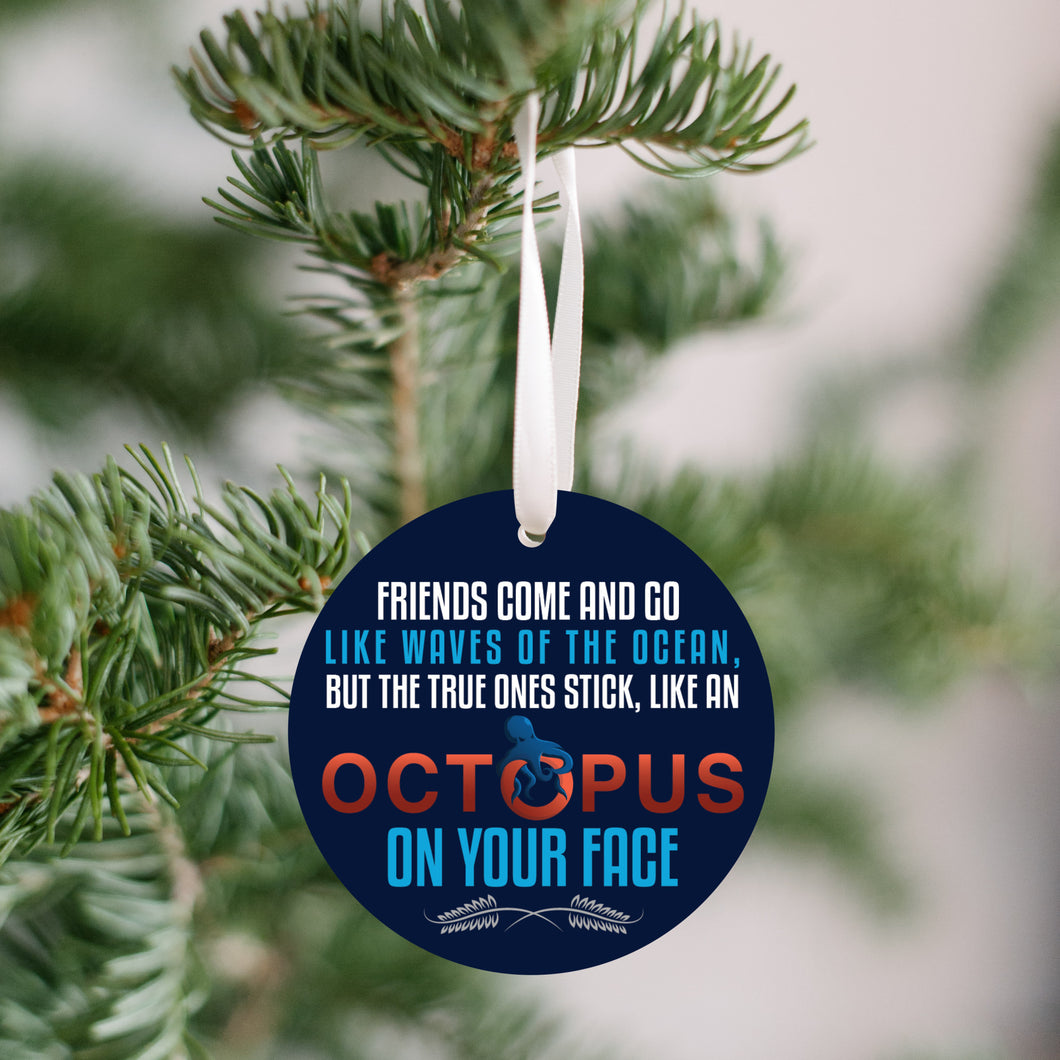 True Friends Stick To You Christmas Ornament