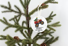 Load image into Gallery viewer, Baby&#39;s First Christmas Ornament - Personalized First Christmas Monster Truck Ornament - Custom Baby Boy Truck Ornament
