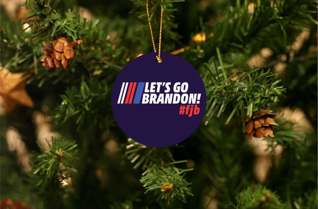 Let's Go Brandon Nascar FJB Christmas Ornament - Get 30% OFF + FREE Shipping When You Order 10 Or More