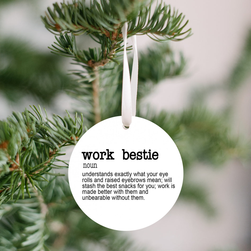 Work Bestie Coworker Christmas Ornament - Get 30% OFF + FREE Shipping When You Order 10 Or More