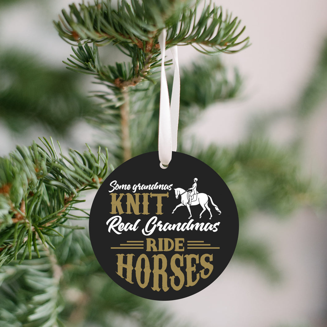 Real Grandmas Ride Horses Christmas Ornament - Get 30% OFF + FREE Shipping When You Order 10 Or More