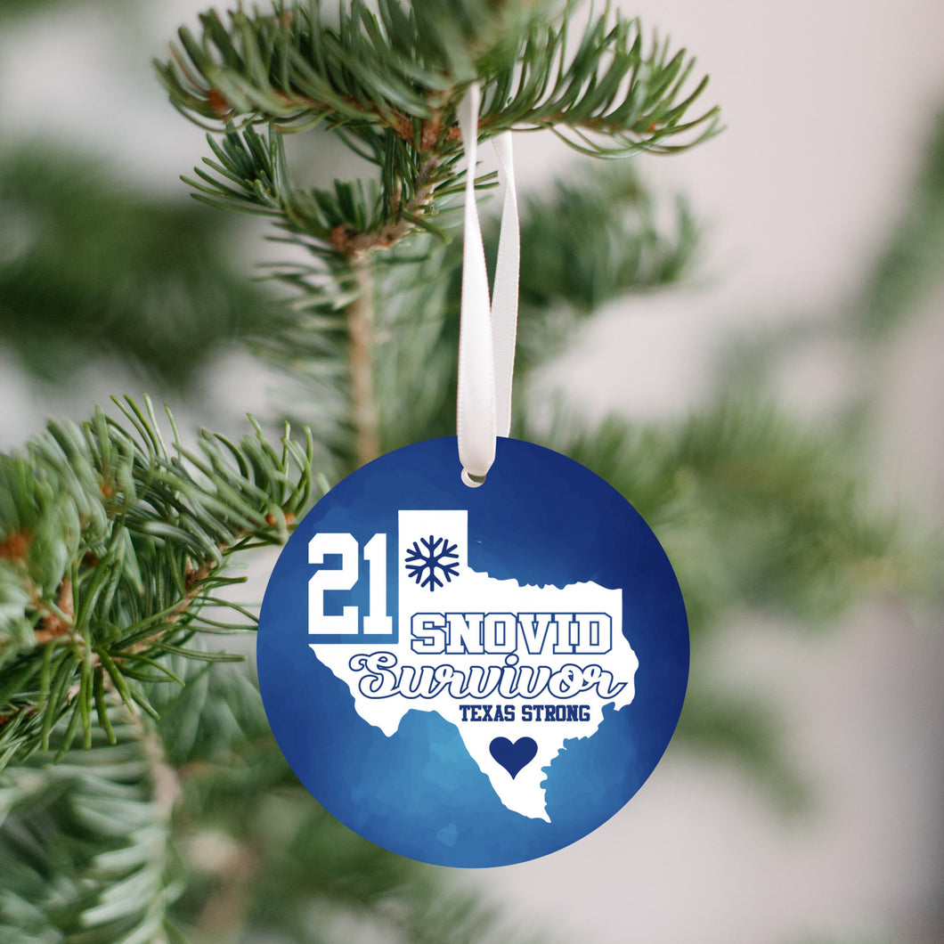 Texas Snovid Survivor Christmas Ornament - Get 30% OFF + FREE Shipping When You Order 10 Or More