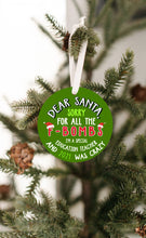 Load image into Gallery viewer, Santa F Bomb Special Education Teacher Christmas Ornament - Get 30% OFF + FREE Shipping When You Order 10 Or More
